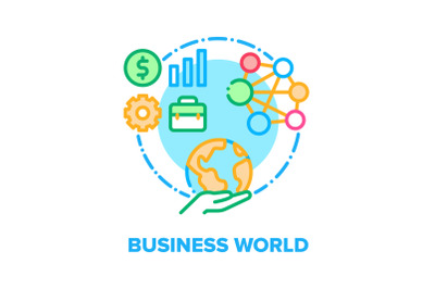 Business World Vector Concept Color Illustration