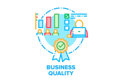 Business Quality Vector Concept Color Illustration