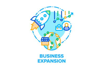 Business Expansion Success Vector Concept Color