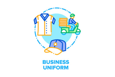 Business Uniform Vector Concept Color Illustration