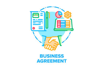 Business Agreement Signing Vector Concept Color