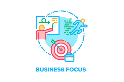 Business Focus Vector Concept Color Illustration