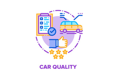 Car Quality Vector Concept Color Illustration flat