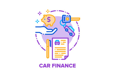 Car Finance Vector Concept Color Illustration flat