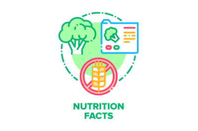 Nutrition Facts Vector Concept Color Illustration flat