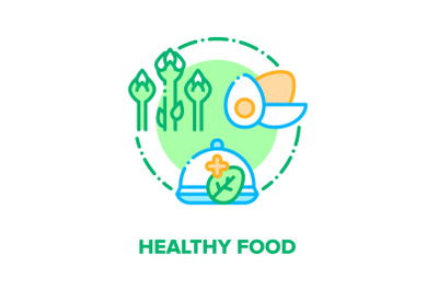 Healthy Food Vector Concept Color Illustration flat