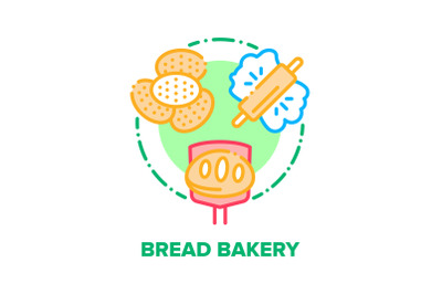 Bread Bakery Vector Concept Color Illustration flat