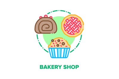 Bakery Shop Vector Concept Color Illustration flat