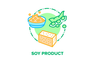 Soy Product Vector Concept Color Illustration flat