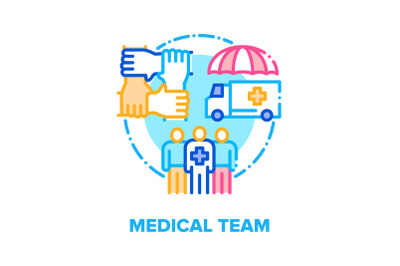 Medical Team Vector Concept Color Illustration flat