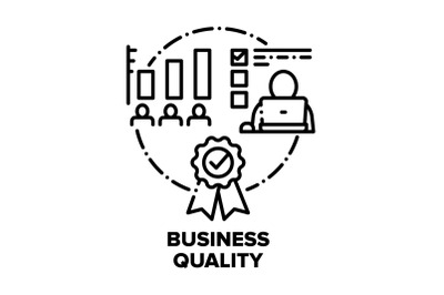 Business Quality Vector Concept Black Illustrations