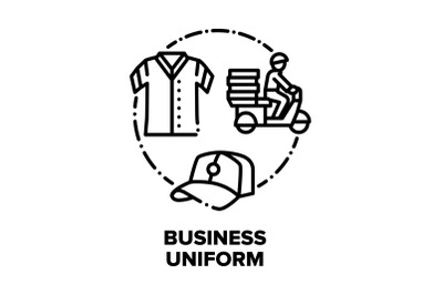 Business Uniform Vector Concept Black Illustrations