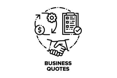 Business Quotes Vector Concept Black Illustrations