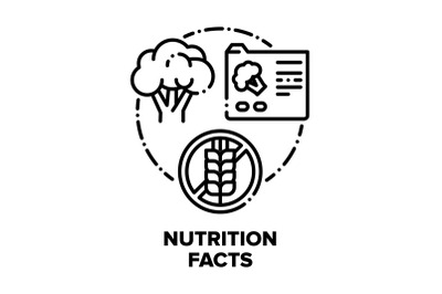 Nutrition Facts Vector Concept Black Illustrations