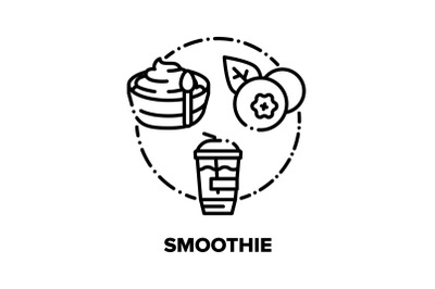 Smoothie Drink Vector Concept Black Illustrations
