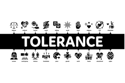 Tolerance And Equality Minimal Infographic Banner Vector