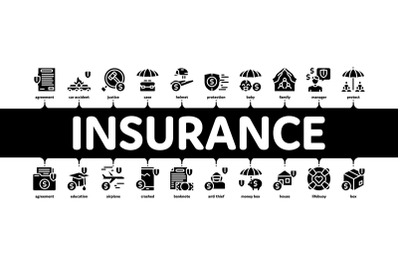 Insurance All-purpose Minimal Infographic Banner Vector Flat