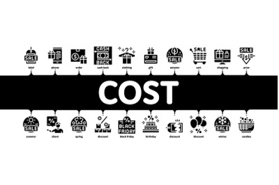 Cost Reduction Sale Minimal Infographic Banner Vector