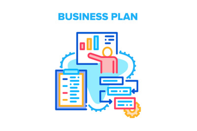 Business Plan Vector Concept Color Illustration