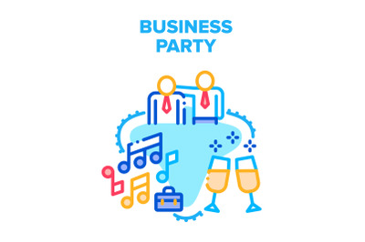 Business Party Vector Concept Color Illustration