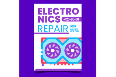 Electronics Repair Service Promotion Banner Vector