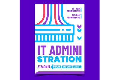 It Administration Creative Promotion Poster Vector