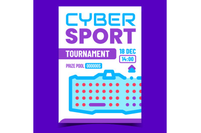 Cyber Sport Tournament Promotion Banner Vector