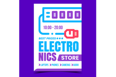 Electronics Store Creative Promotion Banner Vector