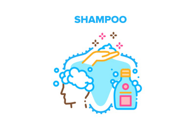 Shampoo Product Vector Concept Color Illustration