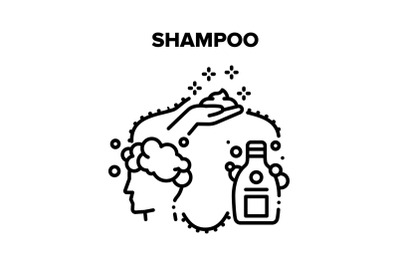 Shampoo Product Vector Black Illustrations