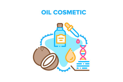 Oil Cosmetic Vector Concept Color Illustration