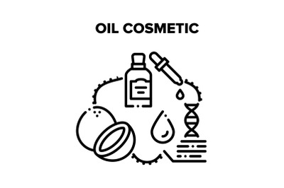 Oil Cosmetic Vector Black Illustrations