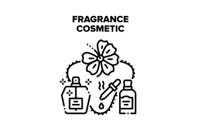 Fragrance Cosmetic Perfume Vector Black Illustrations