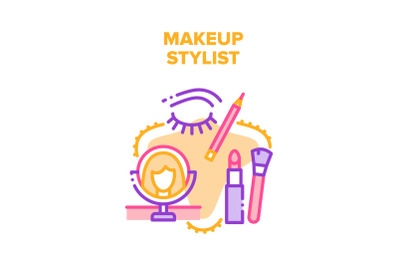 Makeup Stylist Vector Concept Color Illustration