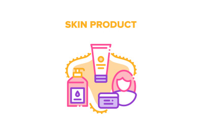 Skin Product Vector Concept Color Illustration