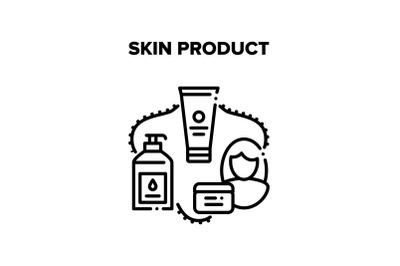 Skin Product Vector Black Illustrations