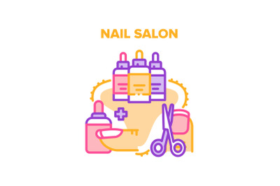 Nail Salon Treat Vector Concept Color Illustration