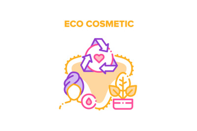 Eco Cosmetic Vector Concept Color Illustration