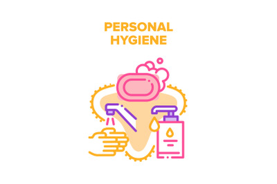 Personal Hygiene Vector Concept Color Illustration