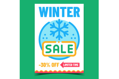 Winter Sale Creative Promotional Banner Vector