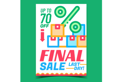 Final Sale Creative Promotional Poster Vector