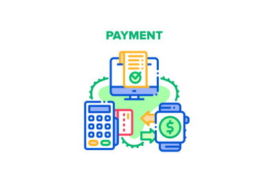 Payment Device Vector Concept Color Illustration