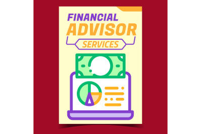 Financial Advisor Services Promotion Banner Vector