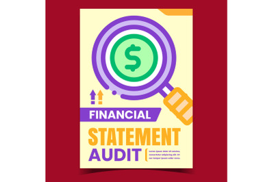 Financial Statement Audit Promo Banner Vector