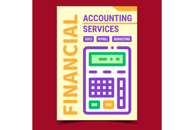 Financial Accounting Services Promo Banner Vector