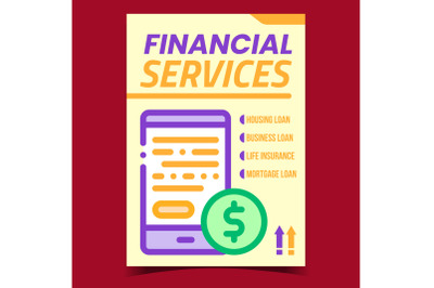 Financial Services Creative Promo Poster Vector