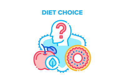 Diet Choice Vector Concept Color Illustration