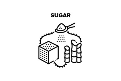 Sugar Sweet Vector Black Illustrations