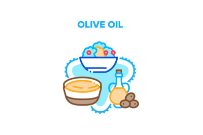 Olive Oil Natural Ingredient Vector Concept Color