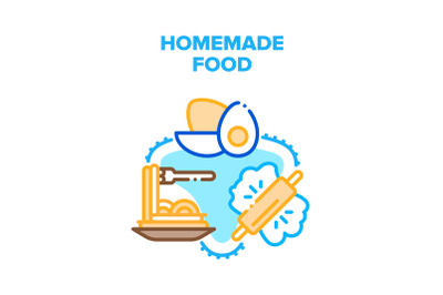 Homemade Food Vector Concept Color Illustration